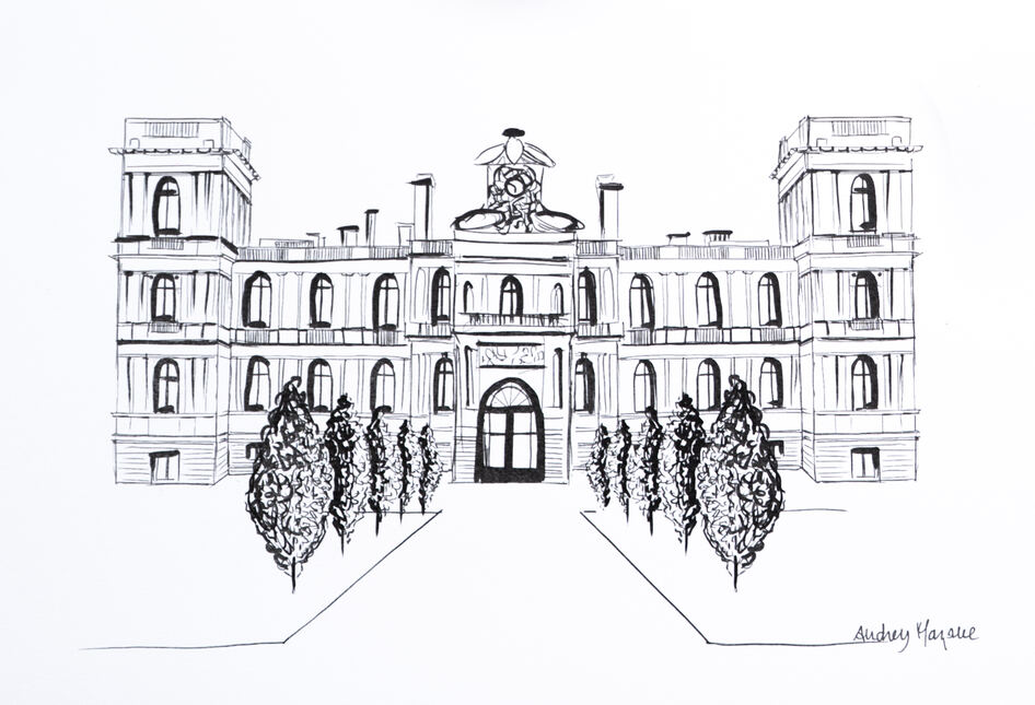 Portrait de maison illustr&eacute;, photo de r&eacute;alisation
