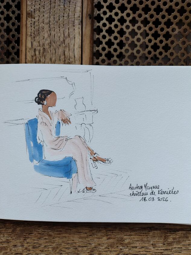 Portrait de maison illustr&eacute;, photo de r&eacute;alisation