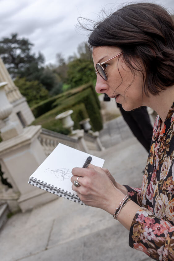 Portrait live sketching d&rsquo;invit&eacute;s de mariage